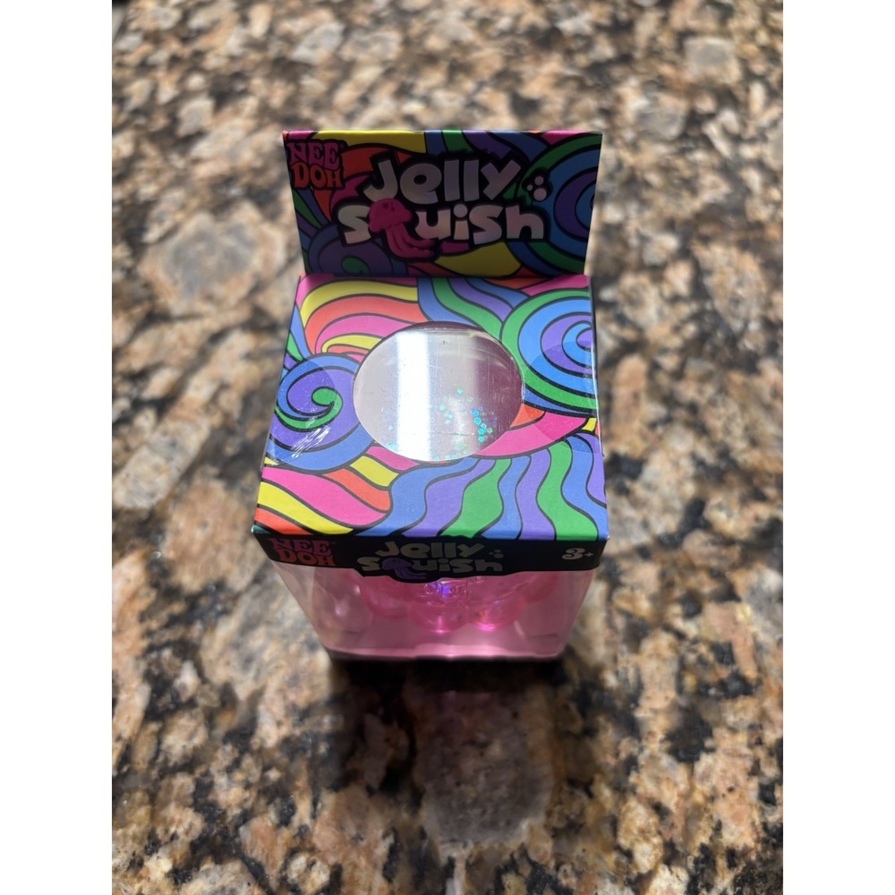 Pink NeeDoh JELLY SQUISH Sparkle Jellyfish Squishy NeeDoh New - Picture 5 of 5